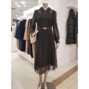 미니멈 세이브존01 카라넥 시스루 도트 풀 레이스 플레어원피스 MYAAWO2460A