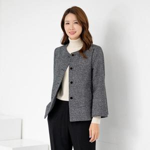 [모슬린]엄마옷 울모직 라운드 정장 자켓 512FGH195 마담/중년여