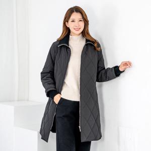 [모슬린]엄마옷 니트하이넥 퍼안감 롱패딩점퍼 511FGH171 마담/