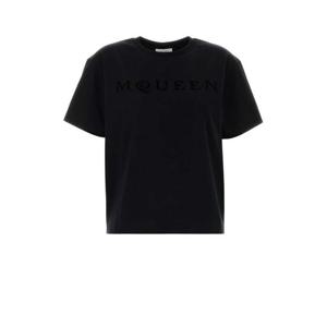 알렉산더 맥퀸 반팔 티셔츠 858325QLAE6 1000 Black