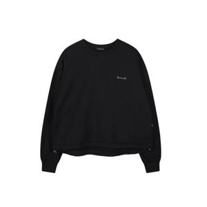 플라스틱아일랜드  (PS1CL181) 밑단 스트링 맨투맨 티셔츠