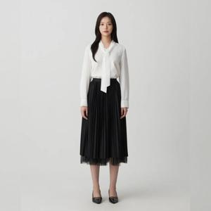 플라스틱아일랜드  (PS7WB262) BEIGE 타이 블라우스