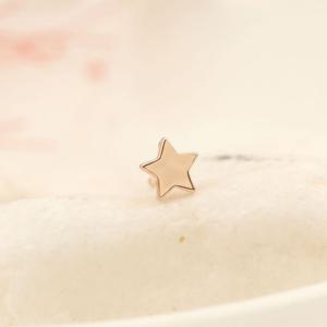 14K 골드필드 핀 납작 별 피어싱
