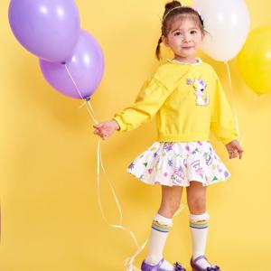 [프렌치캣(백)]YE 배색 나염 원피스 Q51DBO150