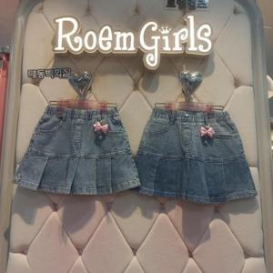 로엠걸즈 DP01 키링 데님 절개쥬름  스커트 RGWH26S2C