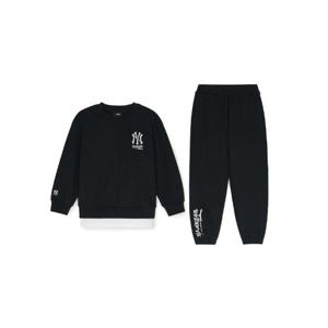 MLB키즈트레이닝세트 TQK 7AS2V0551-50BKS 스트릿 로고 레이어드 맨투맨 세트 뉴욕양키스