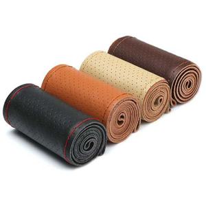 차량용 가죽 DIY 핸들 커버 인공 봉제