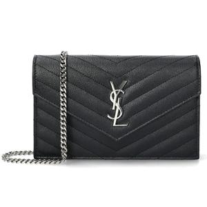 25FW 생로랑 은장 모노그램 마틀라세 체인 크로스백 742920 BOW02 1000