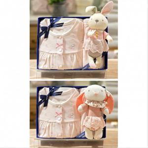 압소바 HK(쌍둥이선물) 하늬 코튼모달내의 딸랑이세트 2종(26년봄신상) (PA1A10383)