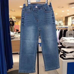 [에스핏 주니어]해운대NC  에스핏 브러시 포인트 와이드 데님PT-SJZ101MJPT42