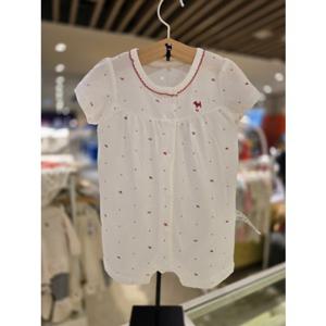 [블루독베이비] 26 SS(레드)BI뱀부메쉬반팔우주복(4637004102)신생아 출산 백일  조카 여름 선물 유아 아가