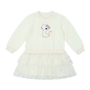 [프렌치캣(백)]IV 와플 캉캉 샤 원피스(Q51DKO240C)