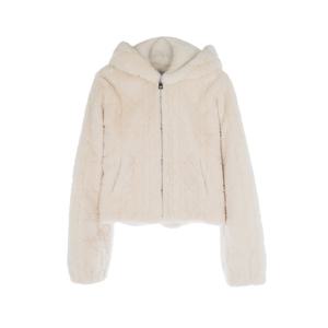 [엘러브] 디올 매크로까나쥬 후디드 밍크 자켓 34 아이보리 6ET0379