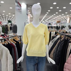 [벨라디터치]간절기 브이넥 니트티 V3G1KT23_GN