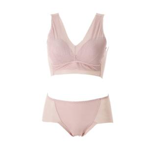 와코루 (브라렛+햄팬티) 가볍고 심플한 몰드브라 플라워패턴 팬티[WLGB303RLGC303T]