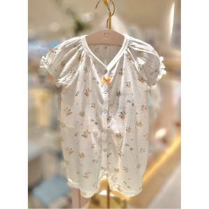 (밍크뮤10) 26년 봄여름신상HK (WH)버드플라워인견반팔우주복 (36370041170)