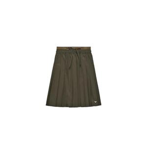 25 FW 프라다 플리츠 포플린 미디 스커트 P118ISOOO187P TP450063307