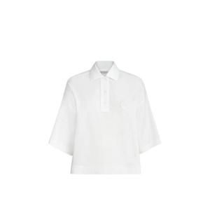 Brunello Cucinelli 로고 스트레치 코튼 피케 폴로 셔츠 ML944VT215C159