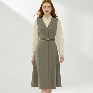 [미니멈]레이어드 블라우스 베스트 원피스 M1AGWO1920