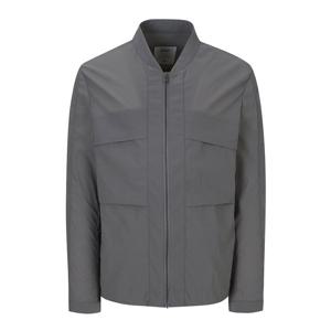 [지이크]스탠카라 스냅장식 그레이 나일론 셔츠 바람막이 점퍼 PGM6012