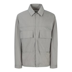 [지이크]스탠카라 스냅장식 베이지 나일론 셔츠 바람막이 점퍼 PGM6010