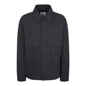 [지이크]스탠카라 스냅장식 네이비 나일론 셔츠 바람막이 점퍼 PGM6011