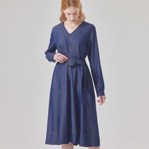 [매긴]인디고 스티치 원피스_PBMF6S1OP3031