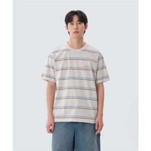 스노우피크 SNOWPEAK APPAREL 코튼 스트라이프 반팔 티셔츠 (S25MMFTS49) Camel S25MMFTS49CL 337700