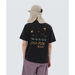 스노우피크 SNOWPEAK APPAREL [ X 헤르시] 레터링 반팔 티셔츠 (S25MMFTS38) Black S25MMFTS38BK 337508