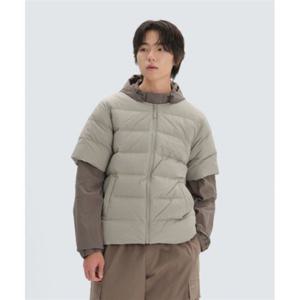 스노우피크 SNOWPEAK APPAREL 랜드에어 반팔 경량 다운 자켓 (S24WMLDJ51) Beige Gray S24WMLDJ51BY 338060