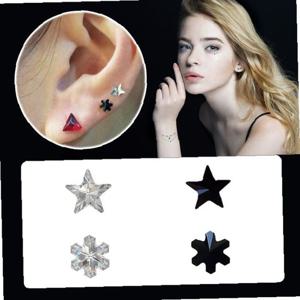티-어랑 별/눈꽃시리즈 5mm 4pcs 붙이는귀걸이