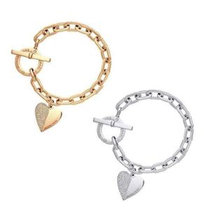 하프 러브큐 체인 볼드 팔찌