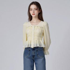 부루앤쥬디 스모킹라운드블라우스 BOSCBL525B