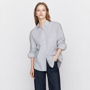 [지오다노] 여성 루즈핏 코튼 포플린 셔츠 346503