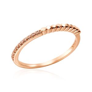 [비앤비골드] 14K 트윙클 버블볼 하프큐빅 실반지 LOR42120