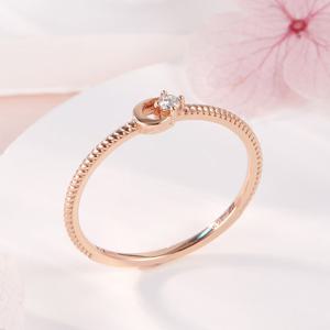 [비앤비골드] 14K 루나문 2mm 랩그로운 다이아몬드 반지 NPR42381