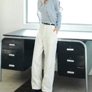 [지오다노] 여자 봄 가을 코튼 스트레이트 팬츠 651141