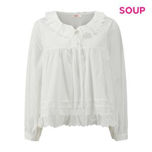 SOUP  볼륨 실루엣 리본 레이스 블라우스 (S62LS02)