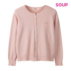 SOUP  웨이브 자수 포인트 라운드넥 가디건 (S62GD03)