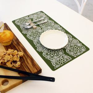 [샤이닝홈] 레이스 실리콘 식탁매트/러너 1P