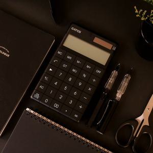 블랙 디자인 전자 계산기 갓샵 심플 사무용 미니 컬러 계산기