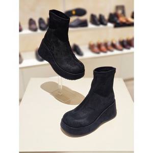 [백화점]고세 여성 통굽 삭스부츠 OZA5F054 블랙 7CM