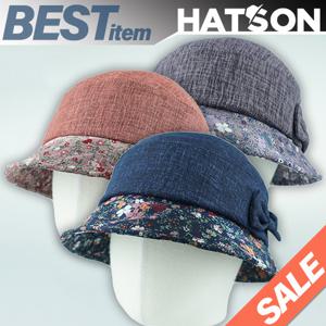 [햇츠온]pierre cardin 여름 여성 벙거지 중년 모자 C2-1304 AA