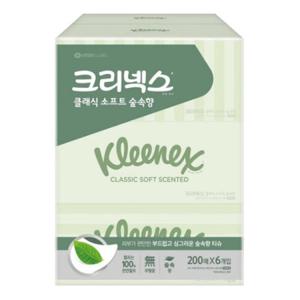 [크리넥스] 클래식 숲속향 200매X6개입