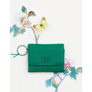 [닥스ACC][선물포장/쇼핑백동봉][HOUSE CHECK] 그린 패턴배색 소가죽 반지갑 DCWA3F161