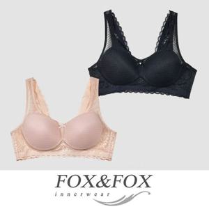 폭스우아한 플라워 레이스 노와이어B컵 런닝형 브라