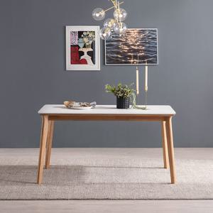 (착불) 헤이미쉬홈 모리드 4인용 원목 포세린 통 세라믹 식탁 테이블 1400