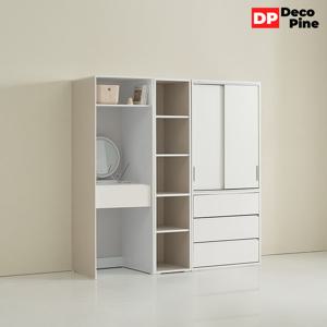 데코파인 조이 슬라이딩 장롱 1800 U세트 화장대 3단 서랍형