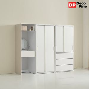 데코파인 조이 슬라이딩 장롱 2200 Y세트 화장대 3단 서랍 안방