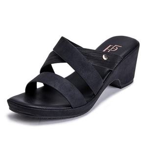 [에스콰이아]포트폴리오 여성 웨지 뮬 PFDMSD680BK